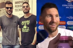 Leuco y Occhiato le dieron un regalo a Messi y el jugador tuvo una reacción que los descolocó