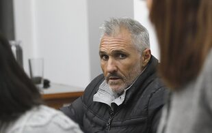 Nicolás Pachelo en la sala de audiencias