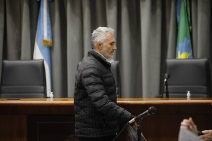 Nicolás Pachelo, en la sala del juicio