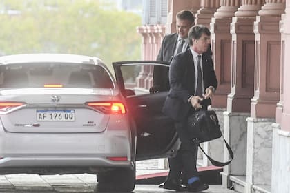 Nicolás Posse, el jueves, al llegar a Casa Rosada