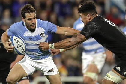 Nicolás Sánchez, en un partido de los Pumas ante All Blacks del año pasado