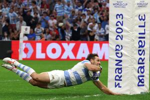 El decisivo try de Nico Sánchez, el hombre récord de los Pumas, para sentenciar la victoria ante Gales