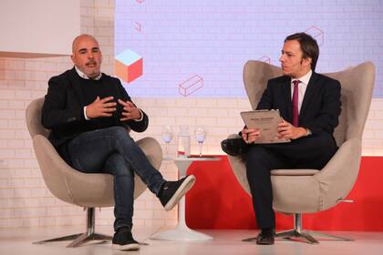 Tejerina, en diálogo con José Del Rio, secretario general de Redacción de LA NACION