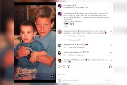 Nicolás Vázquez recordó a su hermano a seis años de su fallecimiento (Foto: Instagram @nicovazquez)