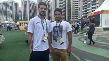 Nicolás y Facundo en la Villa Olímpica tras la experiencia en Río
