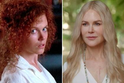 Nicole Kidman a los 22 años, en Cabo de miedo, y a los 54 en Nueve perfectos desconocidos