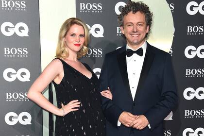 La actriz sueca Anna Lundberg y el actor Michael Sheen se mostraron radiantes, a la espera de su primer hijo juntos