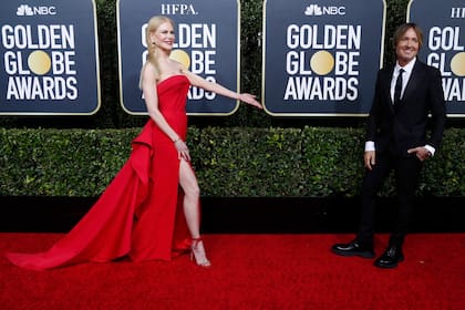 Nicole Kidman, una de las mejores vestidas de la noche, junto a su amado Keith Urban