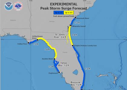 Nicole sigue su paso hacia el norte de Florida y sur de Georgia