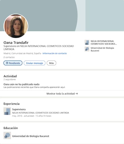 Nicoleta Oana Trandafir estudió Biología en la Universidad de Bucarest aunque vive en España hace 15 años.