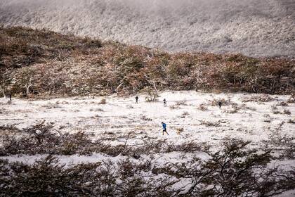 Nieve, piedras y pozos, detalles del circuito. 