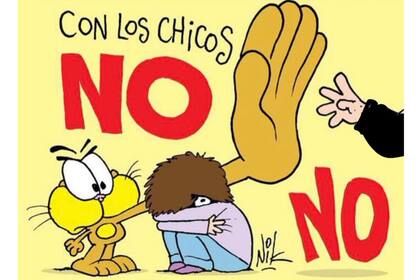 Nik realizó un dibujo para responderle a Aníbal Fernández