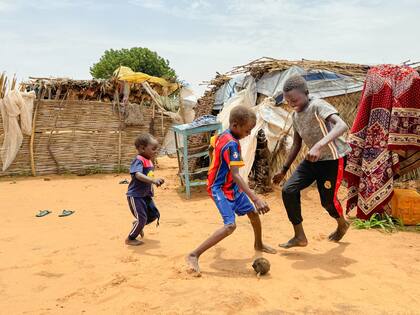 Niños en la región de Darfur.