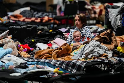 Niños ucranianos en un centro para refugiados en Nadarzyn, Polonia. 