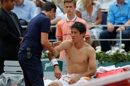 Nishikori, en el match ante Rafa Nadal