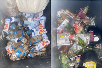 "No es la basura, es un tacho con productos recién sacados de la góndola", comentó el joven (Foto: Twitter @maxiabz)