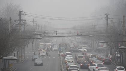 No es una niebla; es el smog en Pekín en diciembre último