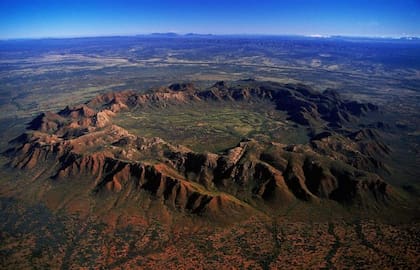 No hay fotografías del cráter Nadir, pero el cráter Gosses Bluff, en Australia, es muy parecido