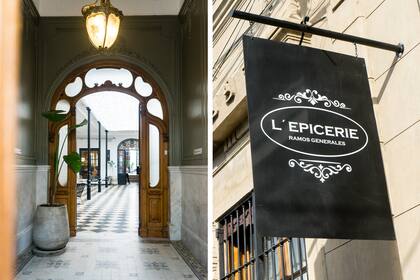 No hay vidriera en L'Épicerie. Al traspasar la puerta cancel original estilo Art Nouveau, comienza el recorrido por la tienda, donde también se dan charlas y talleres.