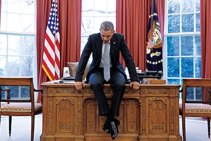 Barack Obama en el Salón Oval