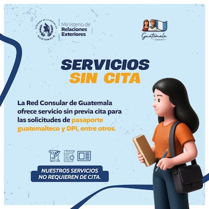 No se necesita cita para ser atendido en el Consulado de Guatemala (X @MinexGt)