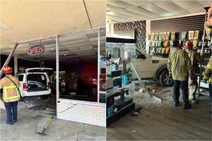 No se registraron heridos en el chocó del auto en Denton contra dos tiendas comerciales