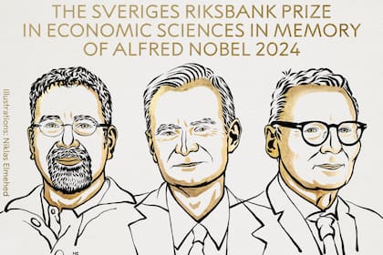 Nobel de Economía: Daron Acemoglu, Simon Johnson y James Robinson fueron premiados “por sus estudios sobre cómo se forman las instituciones y cómo afectan a la prosperidad”