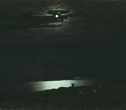 Noche de luna en el Dniéper de Arkhip Kuindzhi, 1882
