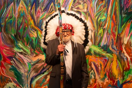 Noé en la celebración de sus 90 años, en el Museo Nacional de Bellas Artes