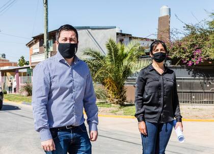 Noelia Correa, con Leonardo Nardini