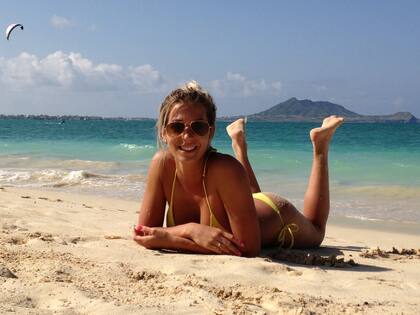 Noelia, durante sus vacaciones en Hawaii