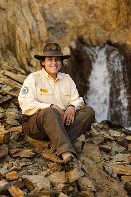 Noelia Insaurralde, guía del Parque Nacional El Leoncito.