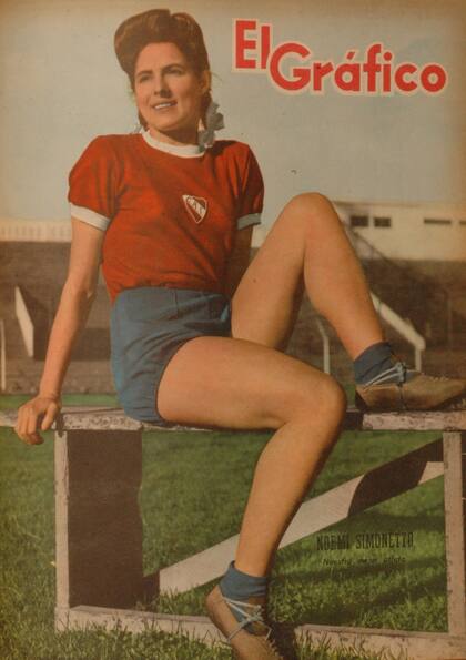 Noemí Simonetto, la Tanita de Avellaneda, del Club Atlético Independiente, conquistó una medalla en salto en largo.
