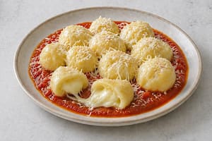 Ñoquis rellenos de queso