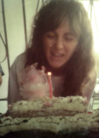 Nora Báquer en uno de sus cumpleaños