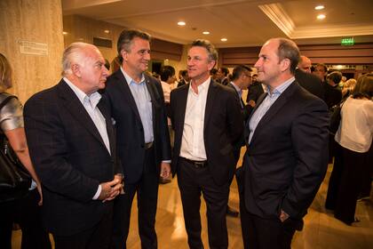 Norberto Frigerio (LA NACION), Luis Miguel Etchevehere (ministro de Agroindustria de la Nación), Fernán Saguier (LA NACION) y Gervasio Marques Peña (LA NACION)