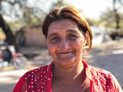 Norma Vizgarra, en su casa de Los Tigres, en Santiago del Estero
