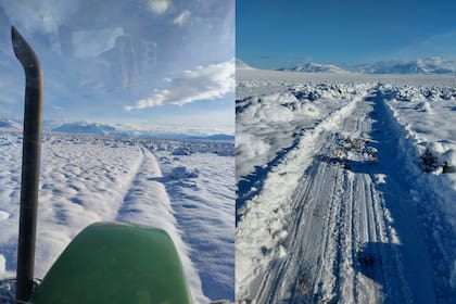Normalmente, registran 30 cm de nieve entre los dos meses