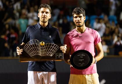 Norrie y Alcaraz, en la ceremonia de premiación