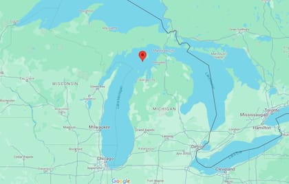 North Fox Island ubicada en el mapa