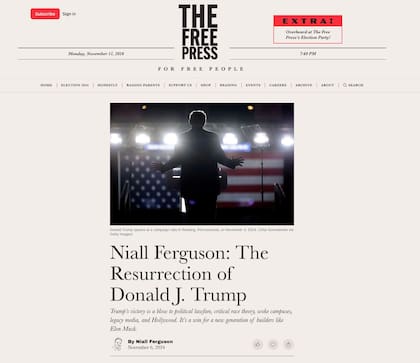 Nota de Niall Ferguson, en The Free Press, sobre la victoria de Trump
