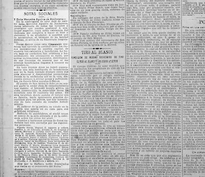 Nota en La Nación tras el fallecimiento de Mercedes Aguirre de Anchorena (Archivo)