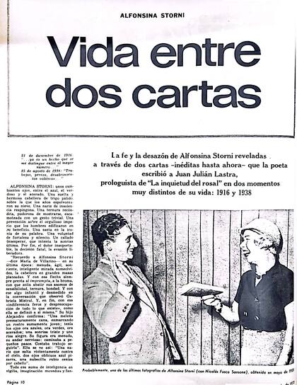 Nota publicada en La Nación Revista el 6 de agosto de 1972.