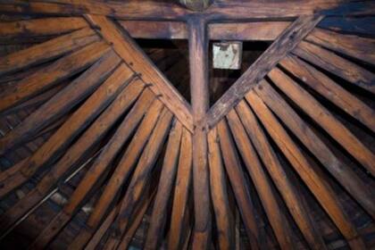 El bosque era una estructura construida con unas 1.300 vigas de roble.