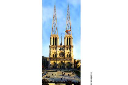 La silueta de las dos "flechas", con una "escalera al cielo"