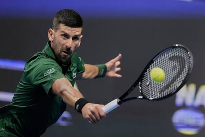 Novak Djokovic, en la red