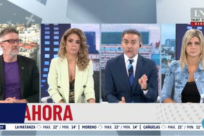 Novaresio, Calabró, Majul y Plager debatieron sobre el Día internacional de saludo (Foto: Captura de video)