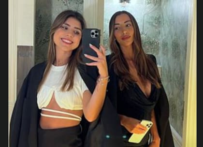 novia de McAllister con la novia de Nahuel Molina
