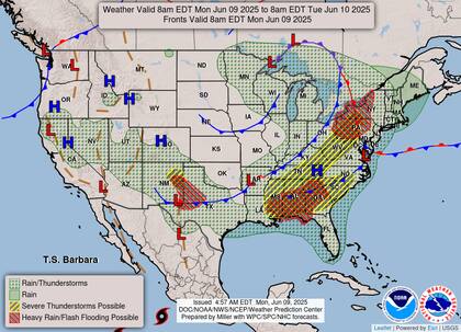 Nueva Orleans en alerta por tormentas severas: la ciudad se encuentra dentro del corredor de mayor riesgo, con potencial de superceldas capaces de generar granizo de gran tamaño y ráfagas de viento dañinas