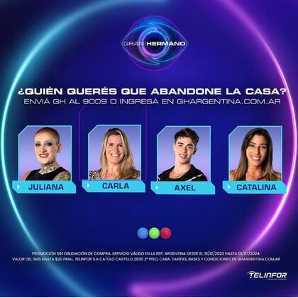 Nueva placa de nominados de GH